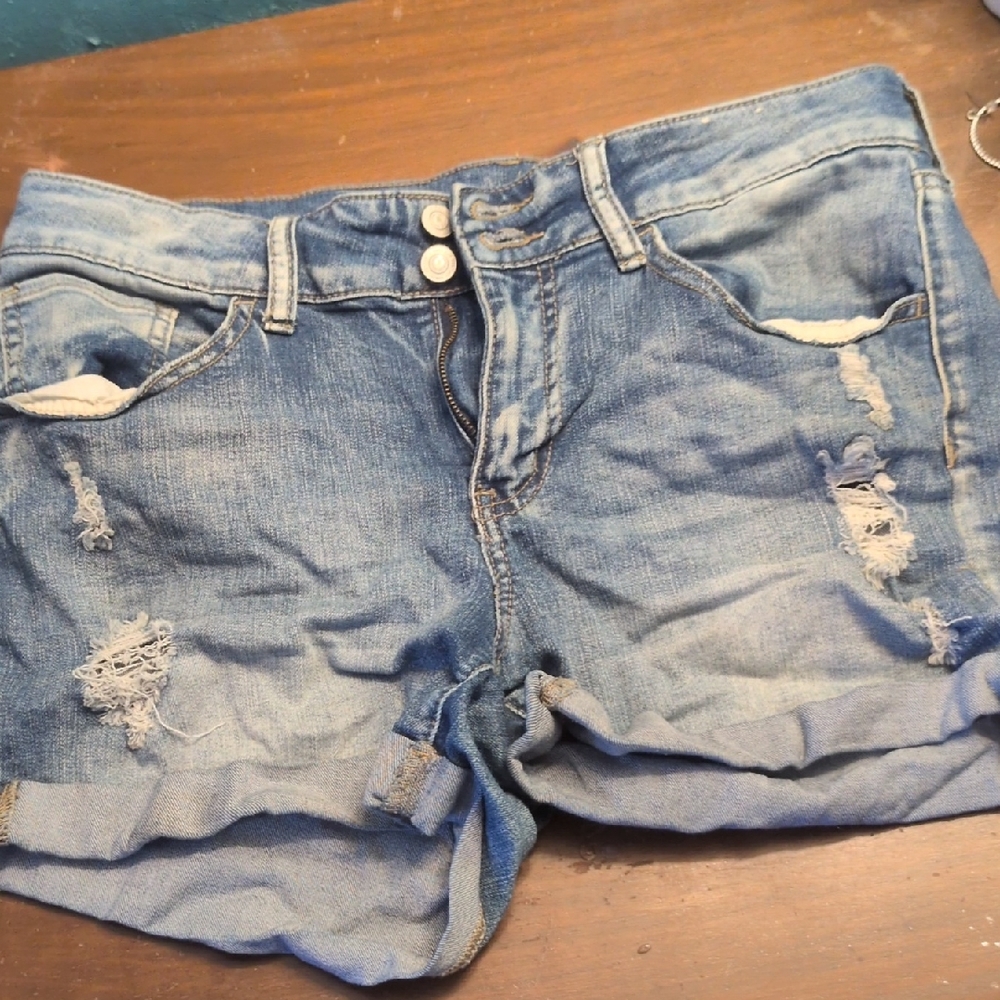 SO Blue Jean Shorts Distressed Casual
